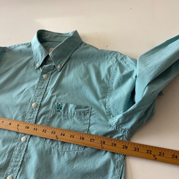 Brooks Brothers Red Fleece Mint Green Micro Gingham Button Down Shirt Men MEDIUM - Picture 6 of 9